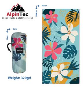 Πετσέτα Γυμναστηρίου/Θαλάσσης DryFast Tropical (90Χ180) AlpinPro