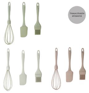 Εργαλεία Ζαχαροπλαστικής (Σετ 3τμχ) F-V Silicone 209620 (Τυχαία Επιλογή Χρώματος)