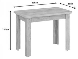 Τραπέζι Celeste pakoworld μελαμίνης σε oak απόχρωση 100x60x73.5εκ