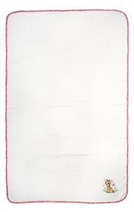 Κουβέρτα Πικέ Αγκαλιάς (80x110) Dimcol Giraffe 172 White-Pink