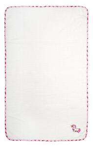 Κουβέρτα Πικέ Κούνιας (100x160) Dimcol Unicorn 188 White-Pink