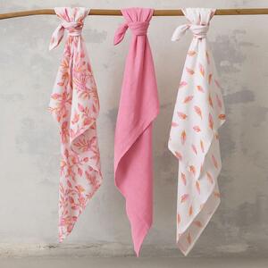 Μουσελίνες/Πάνες Αγκαλιάς (Σετ 3τμχ) BabyOno Pink BN397/07