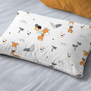 Βρεφική Μαξιλαροθήκη (35x45) Dimcol Giraffe 599 White - Orange