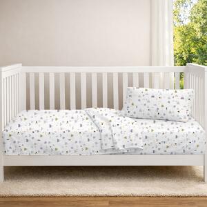 Σεντόνι Κούνιας Με Λάστιχο (70x140+15) Dimcol Whimsical Mountainside 588 White - Grey
