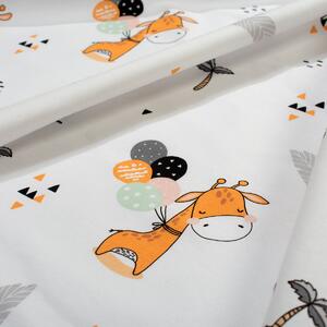 Σεντόνι Λίκνου (80x110) Dimcol Giraffe 599 White - Orange