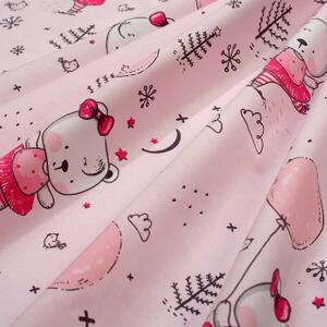 Σεντόνι Λίκνου (80x110) Dimcol Ballerina Bear 598 Pink