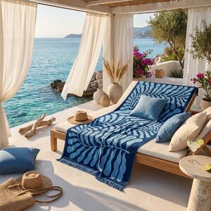Πετσέτα Θαλάσσης (80x160) Easy Home Velour Blue