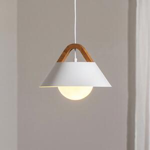 Luminex Κρεμαστό φωτιστικό Funda, λευκό, Ø 30 cm, 1 λάμπα, μέταλλο/γυαλί, ρυθμιζόμενος, Λευκό, Σαλόνι / τραπεζαρία, Μέταλλο, σύγχρονο