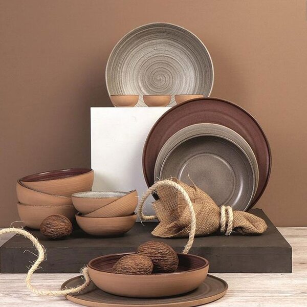 Πιάτο Φαγητού Βαθύ (Φ20.7) Espiel Calabria Beige REP110K4