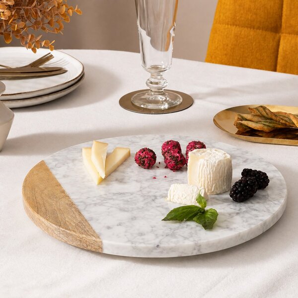 Περιστρεφόμενο Πλατώ Σερβιρίσματος (Φ30) S-D Marble White 173704A