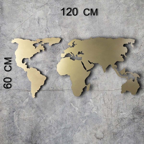 Διακοσμητικό Τοίχου (120x60) A-G World Map Silhouette 805BSG1091