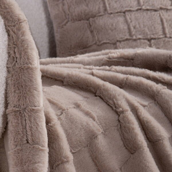 Γούνινη Κουβέρτα Καναπέ (140x190) Nef-Nef Homeware Elements Barlow Beige