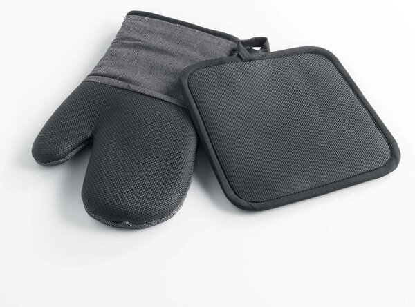 Γάντι + Πιάστρα Κουζίνας Neoprene (Σετ) L-C Harold Gris 1756603
