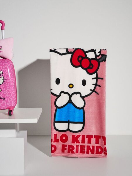 Sinsay - Κουβέρτα με σχέδιο Hello Kitty - ροζ παστελ