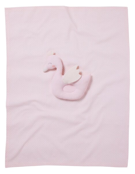 Κουβέρτα Πικέ Αγκαλιάς (75x100) + Λούτρινο Das Home Baby 4956 Pink