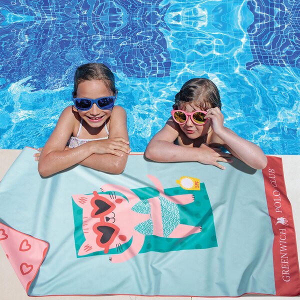 Παιδική Πετσέτα Θαλάσσης Microfiber 2 Όψεων (70x140) Greenwich Polo Club Junior 4081