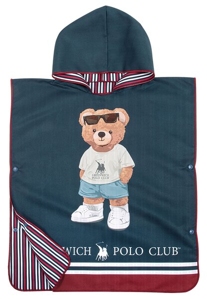 Παιδικό Πόντσο Microfiber (50x115) 2 Όψεων Greenwich Polo Club Junior 4042