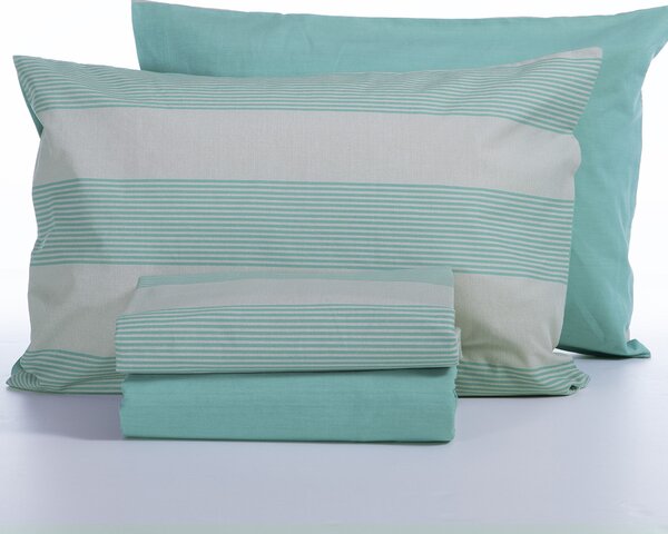 Σεντόνια King Size (Σετ) Nef-Nef Homeware Casual Stripe Petrol