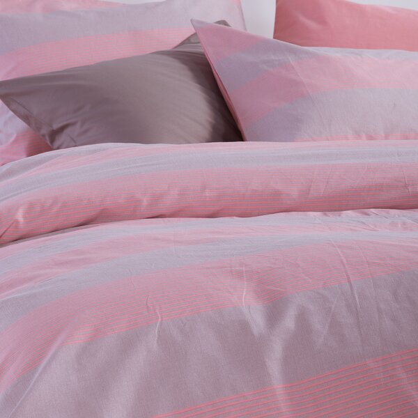 Σεντόνια King Size (Σετ) Nef-Nef Homeware Casual Stripe Peach