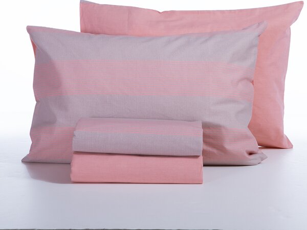 Σεντόνια King Size (Σετ) Nef-Nef Homeware Casual Stripe Peach