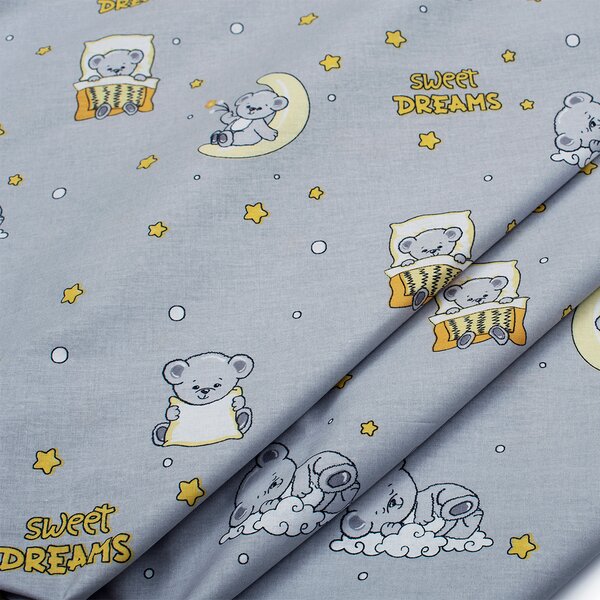Πάπλωματοθήκη Κούνιας (120x160) Dimcol Sweet Dreams 552 Grey