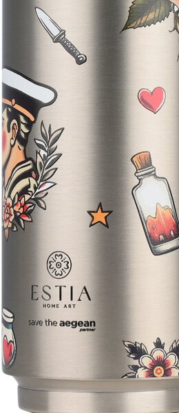 Ποτήρι Θερμός 500ml Estia Save The Aegean Old School Ink 01-31282