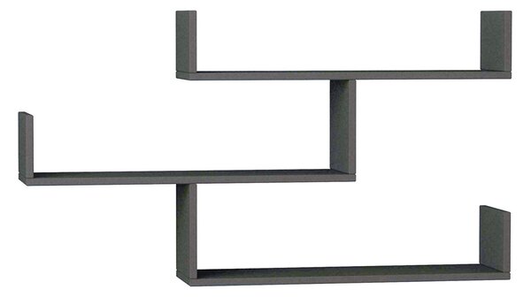 Ραφιέρα Τοίχου 3 Θέσεων (120x22x67) A-G Tibet 855DTE1649 Anthracite