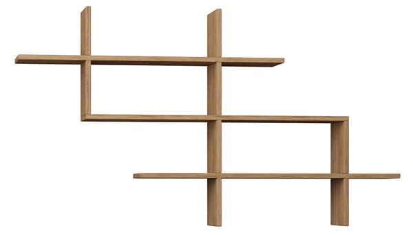 Ραφιέρα Τοίχου 8 Θέσεων (150x22x82) A-G Halic 776HMS3668 Oak