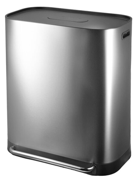 Κάδος Απορριμμάτων Διπλός (57.5x37.3x68.2) Estia 60lt Soft Close Inox 01-20903