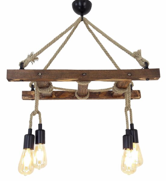 Φωτιστικό Οροφής Πολύφωτο A-G Merdiven 806ALD1492 Walnut