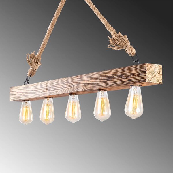 Φωτιστικό Οροφής Πολύφωτο A-G Erebos 521SHN3117 Wooden