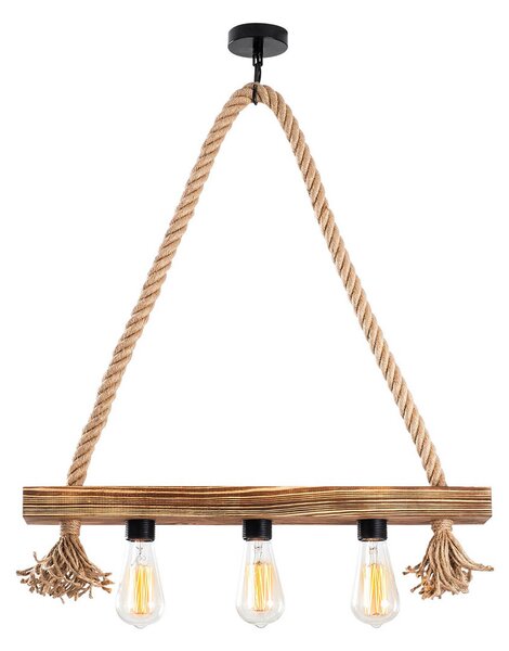 Φωτιστικό Οροφής Τρίφωτο A-G Erebos 521SHN3116 Wooden