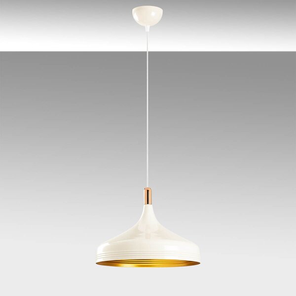 Φωτιστικό Οροφής Μονόφωτο A-G Saglam 892OPV1521 White/Gold