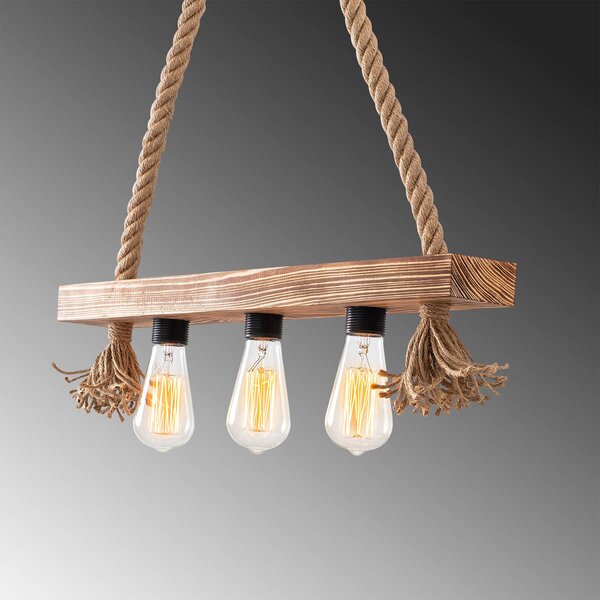 Φωτιστικό Οροφής Τρίφωτο A-G Erebos 521SHN3116 Wooden