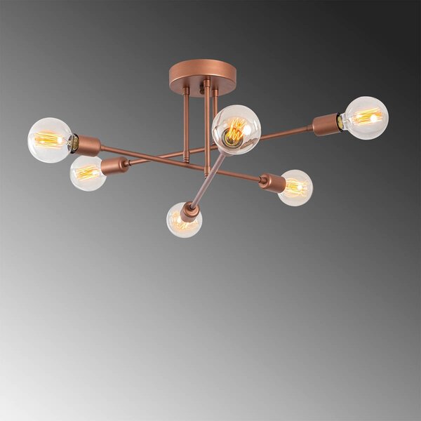 Φωτιστικό Οροφής Πολύφωτο A-G Flower 521SHN1131 Copper