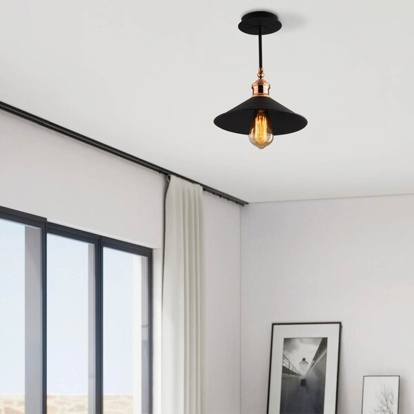 Φωτιστικό Οροφής Μονόφωτο A-G Berceste 525NOR1298 Black