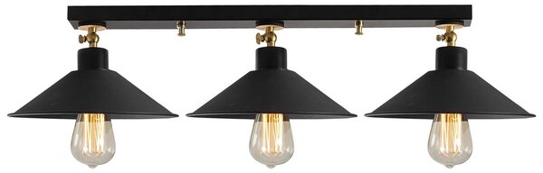 Φωτιστικό Οροφής Τρίφωτο A-G Berceste 525NOR1302 Black