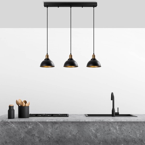 Φωτιστικό Οροφής Τρίφωτο A-G Varzan 942FLG1625 Black Antique