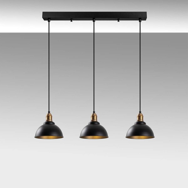 Φωτιστικό Οροφής Τρίφωτο A-G Varzan 942FLG1625 Black Antique