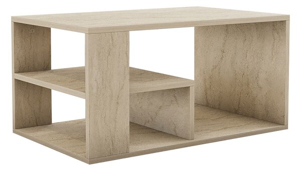 Τραπέζι Σαλονιού Με 3 Ράφια (80x50x40) A-G Eros 495SSE2111 Travertine