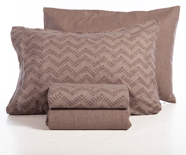 Φανελένια Σεντόνια Μονά (Σετ) Nef-Nef Homeware Flannel Otrando Mocca