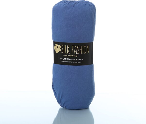 Σεντόνι Υπέρδιπλο Με Λάστιχο (160x200+35) Silk Fashion Jersey Jean
