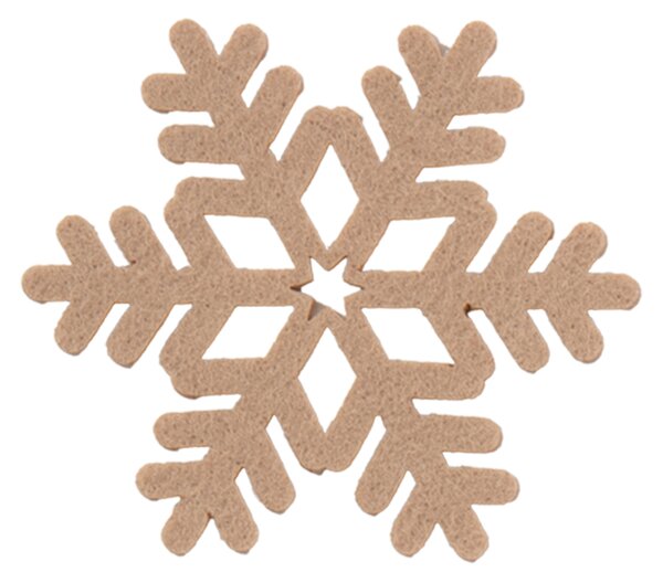 Χριστουγεννιάτικα Σουβέρ (Σετ 4τμχ) Nef-Nef Homeware Snow Felt Beige
