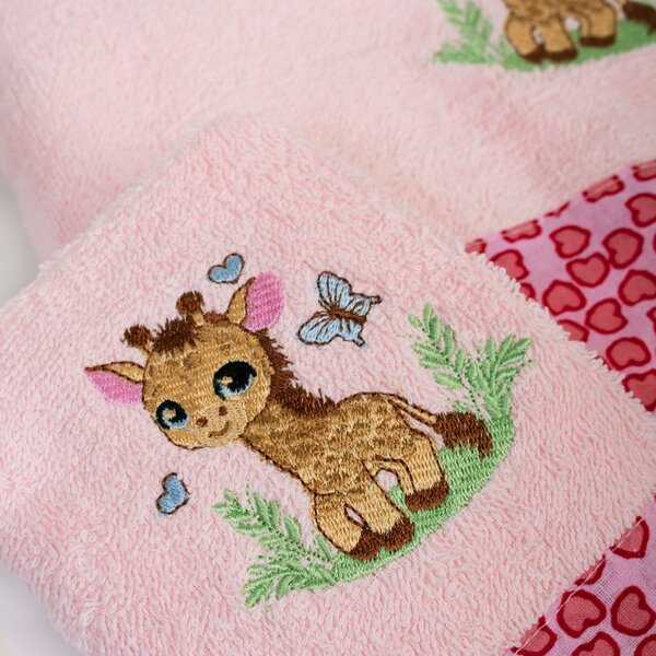 Παιδικές Πετσέτες (Σετ 2τμχ) Dimcol Giraffe 171 Pink