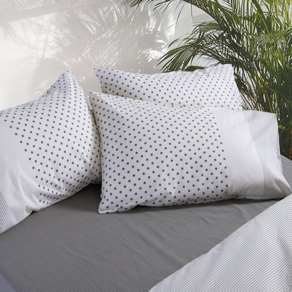 Μαξιλαροθήκη (52x72) Nef-Nef Homeware Smart Donter 26 Ecru - Anthracite