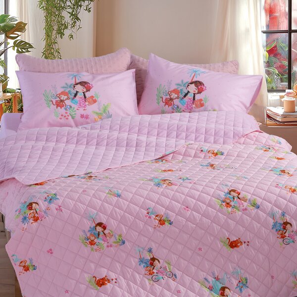 Κουβερλί Ημίδιπλο (180x240) 2 Όψεων Nef-Nef Homeware Welcome To India