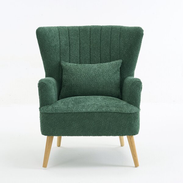 Πολυθρόνα Μπουκλέ (79x76.5x95.5) Spitishop Embrace Green/Natural