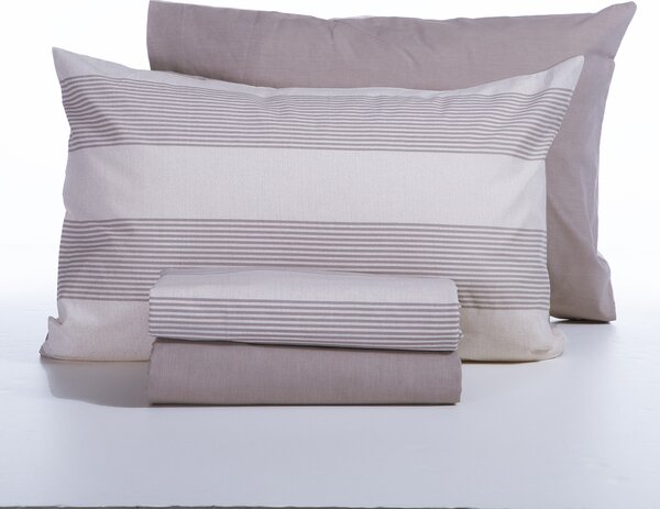 Σεντόνια Μονά (Σετ) Nef-Nef Homeware Casual Stripe Ecru