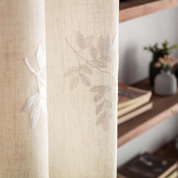Κουρτίνα (140x280) Με Τρέσα Gofis Home Leaf Beige AW26 532/06