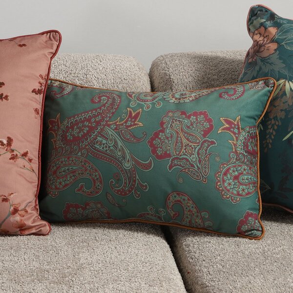 Διακοσμητικό Μαξιλάρι Βελουτέ (35x50) Nef-Nef Homeware Ladova Petrol